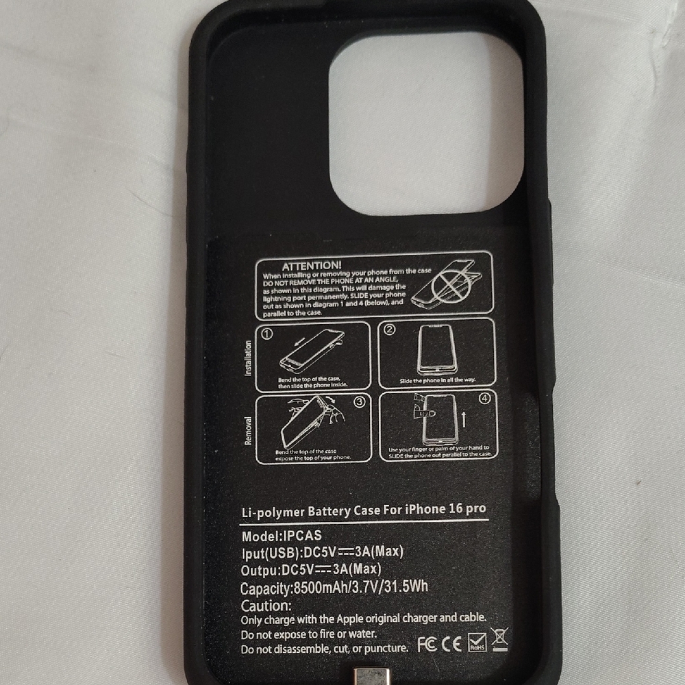 iPhone 16 Pro Battery Case. New, Never Used.